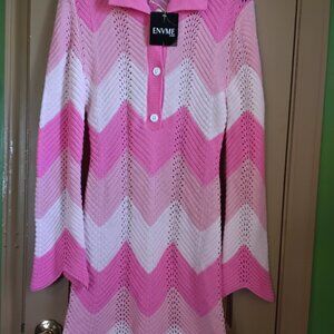 Cute Vibrant Pink Colored Knitt Dress by ENVME